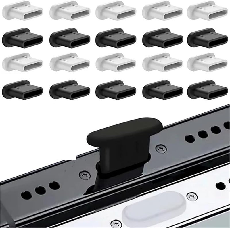 Black USB C Dust Plug 120Pcs Silicone Anti Dust Plug Type C Charging Port Protector Cap Cover for Smart Phones Tablets - Image 2
